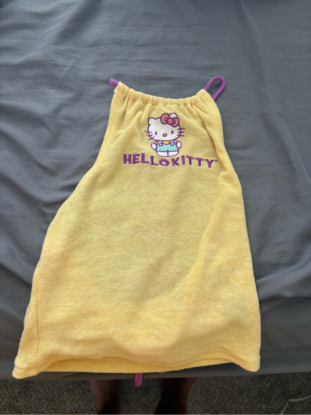 Yellow Ribbed Halter Tank Top - Picture 3 of 4